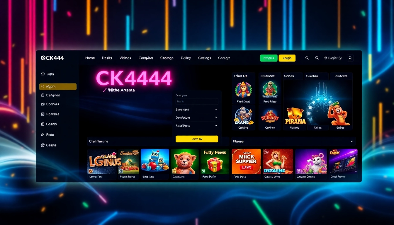 Convenient ck4444 com login interface on a modern gaming platform with easy access and vibrant visuals, enhancing user safety and engagement for online bettors.