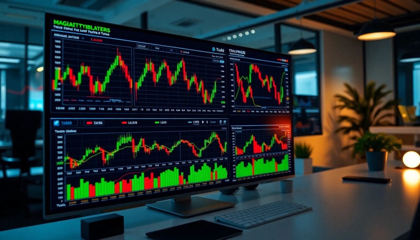 Professional trader using trading view platform to analyze live market data and make informed